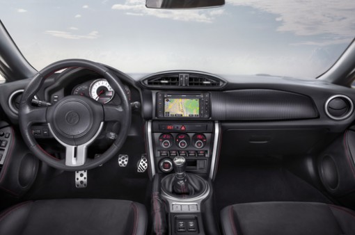 The interior of the GT 86.