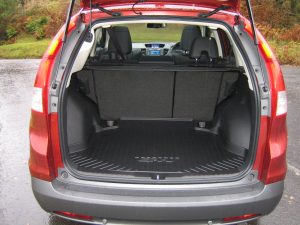 New Honda CR-V range - the boot is deep and wide.