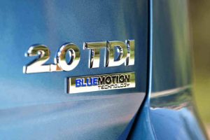 New VW Golf BlueMotion boot badge